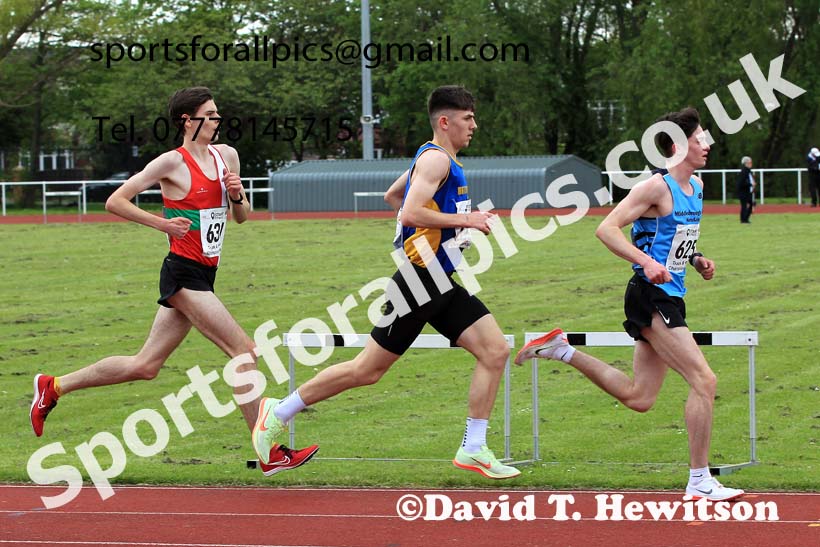 Mens Under-20s 5000 metres 2023 North Eastern Track and Field Champs., Middlesbrough Sports Village, Middlesbrough. Photo: David T. Hewitson/Sports for All Pics
